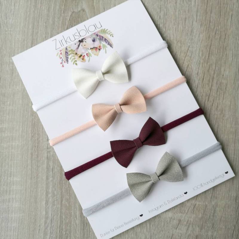 Haarband 18 Farben Schleife Wildlederimitat Haarband 18 Farben Schleife Wildlederimitat von Zirkusblau