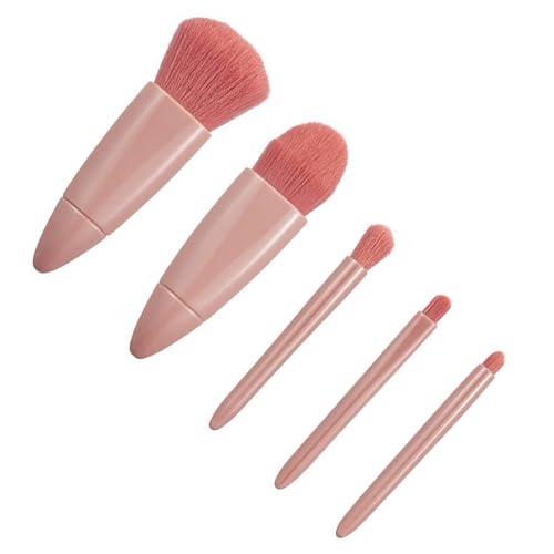 Mini-Make-up-Pinsel-Set mit Etui, 5-teiliges Reise-Make-up-Pinsel, synthetisches Faser-Lidschatten-Puder, tragbares Make-up-Werkzeug Mini-Make-up-Pinsel-Set mit Etui, 5-teiliges Reise-Make-up-Pinsel, synthetisches Faser-Lidschatten-Puder, tragbares Make-up-Werkzeug von Zisemeil