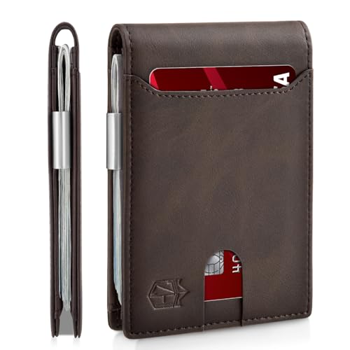 Zitahli Schlanke Brieftaschen für Herren – Leder-Geldklammer für Herren – RFID-blockierende Fronttasche – minimalistischer Kreditkartenhalter mit Geschenkbox, CH Dunkelbraun, Schlanke Brieftasche Zitahli Schlanke Brieftaschen für Herren – Leder-Geldklammer für Herren – RFID-blockierende Fronttasche – minimalistischer Kreditkartenhalter mit Geschenkbox, CH Dunkelbraun, Schlanke Brieftasche von Zitahli