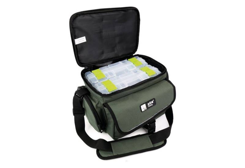 Zite Schultertasche mit 4 Boxen 35x22x20cm als Angeltasche mit Tragegurt von Zite