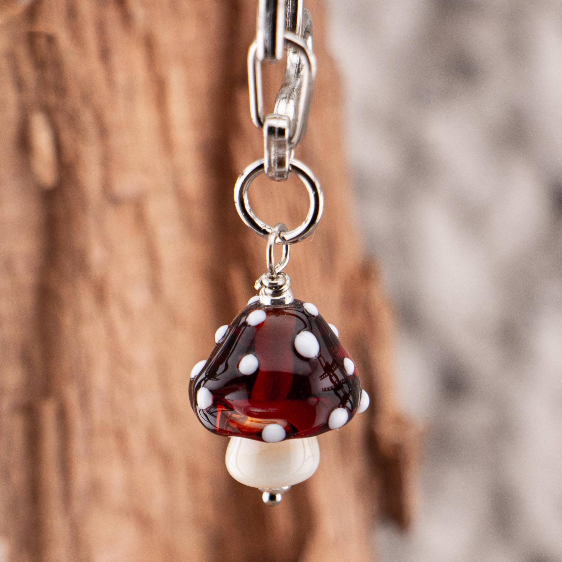 Pilz, Anhänger, Hochwertige Handgemachte Glasperlen, Charm, Herbst, Schlüsselanhänger, Taschenanhänger, Lampwork Beads, Geschenk, Dekoration Pilz, Anhänger, Hochwertige Handgemachte Glasperlen, Charm, Herbst, Schlüsselanhänger, Taschenanhänger, Lampwork Beads, Geschenk, Dekoration von ZitroenchenDesign
