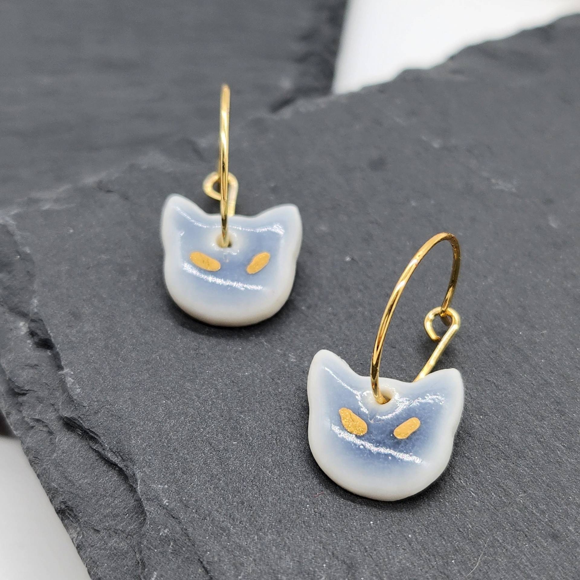 Porzellan Ohrringe, Kreolen Messing, Schmuck, 24K Gold, Handmade, Handgemacht, Kleines Geschenk Porzellan Ohrringe, Kreolen Messing, Schmuck, 24K Gold, Handmade, Handgemacht, Kleines Geschenk von ZitroenchenDesign
