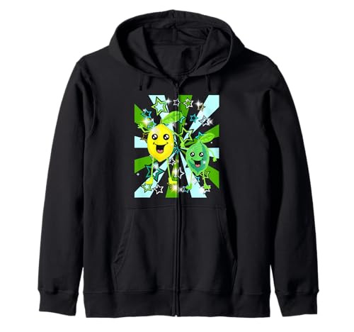 lustig Zitronen Lemone Retro Kinder Mädchen Jungen Obst Kapuzenjacke von Zitronen Zitrone Lemonen Obst Frucht