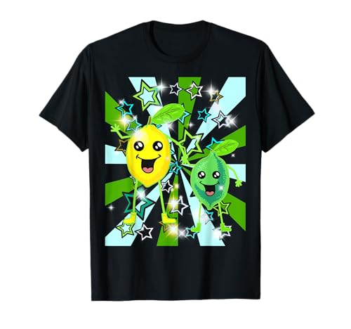 lustig Zitronen Lemone Retro Kinder Mädchen Jungen Obst T-Shirt von Zitronen Zitrone Lemonen Obst Frucht