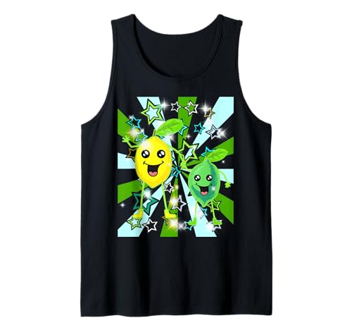 lustig Zitronen Lemone Retro Kinder Mädchen Jungen Obst Tank Top von Zitronen Zitrone Lemonen Obst Frucht