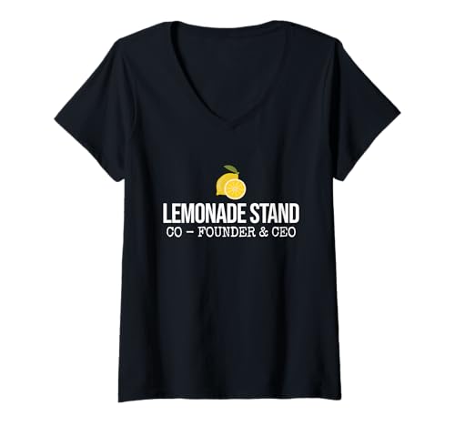 Damen Lemonade Stand Zitronenlimo Sommer Limonade T-Shirt mit V-Ausschnitt Damen Lemonade Stand Zitronenlimo Sommer Limonade T-Shirt mit V-Ausschnitt von Zitronenlimonade Limonade Zitronen