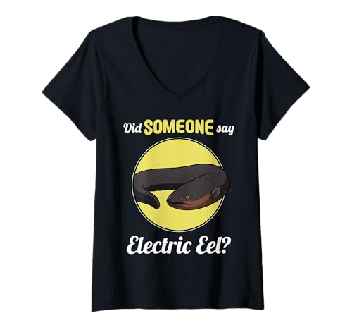 Damen Zitteraale Zitteraal T-Shirt mit V-Ausschnitt Damen Zitteraale Zitteraal T-Shirt mit V-Ausschnitt von Zitteraale Zitteraal Tier Shop