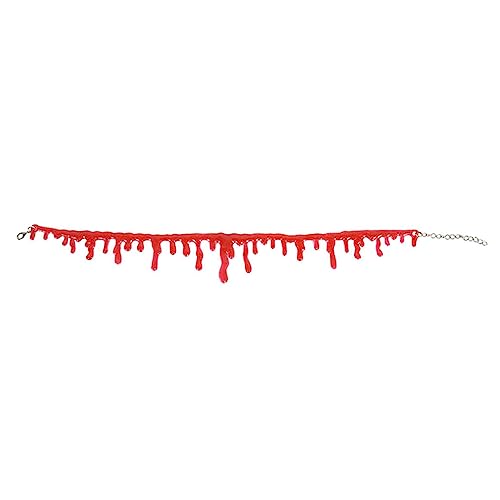 Vampir-Schmuck, Halloween-Blut-Halsketten, Halloween-Party-Vampir-Kostü, Blut-Halsketten für Frauen, Blutstropfen-Halsband, tropfende Blut-Halskette für Frauen und Mädchen von Ziurmut