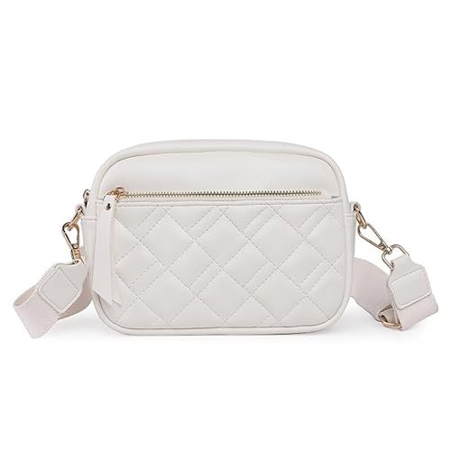 Zixrmor Umhängetasche Damen Crossbody Bag Modisches Plaid Damen Handytasche zum Umhängen, Damen-umhängetaschen Große Kapazität Handytasche (Off white) von Zixrmor