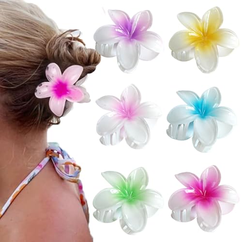 Zixrmor6 Stück Blumen Haarklammer, Niedliche Gelée Farbe Haarklammer Große Haarklammer Blume für dickes Haar, Mädchen Haarklammern (Eleganter Stil) von Zixrmor
