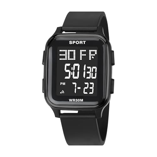 Ziyan Casual Sport Watch Vintage Digital Armbanduhr 10M wasserdichte Sportuhr Stoppuhr Digitaluhr mit Wecker von Ziyan