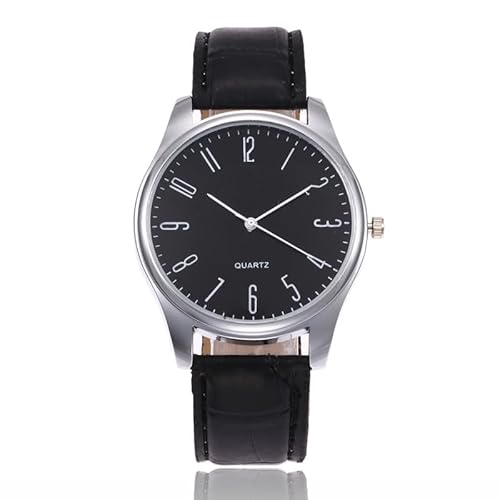 Ziyan Herren Uhr Flache Analog Quarz Klassisch Mode Edelstahluhr Armbanduhr mit Leder Armband Herrenuhr (D) von Ziyan