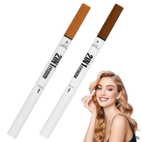 Ziyonix 2-in-1 Microblading Augenbrauenstift Dual-Ended Augenbrauenstift mit 4-Zinken-Micro-Gabelspitzen-Applikator & Präziser Pinselspitze Erzeugt Natürliche Augenbrauen, Hellbraun, Braun Ziyonix 2-in-1 Microblading Augenbrauenstift Dual-Ended Augenbrauenstift mit 4-Zinken-Micro-Gabelspitzen-Applikator & Präziser Pinselspitze Erzeugt Natürliche Augenbrauen, Hellbraun, Braun von Ziyonix