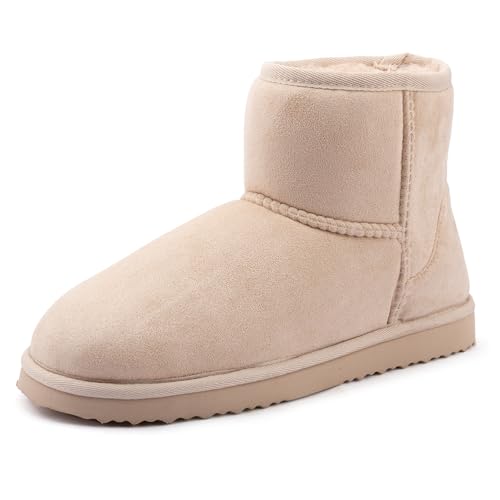 Zizor Damen Cozy Short Bootie Hausschuhe Winter Warm Harte Unterseite Hausschuhe mit Fuzzy Futter, Beige, 37.5 EU Zizor Damen Cozy Short Bootie Hausschuhe Winter Warm Harte Unterseite Hausschuhe mit Fuzzy Futter, Beige, 37.5 EU von Zizor