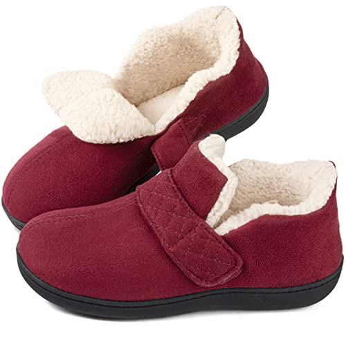 Zizor Damen Ivy Verstellbare Hausschuhe Indoor Outdoor, Burgundisch Rot, 40 EU von Zizor