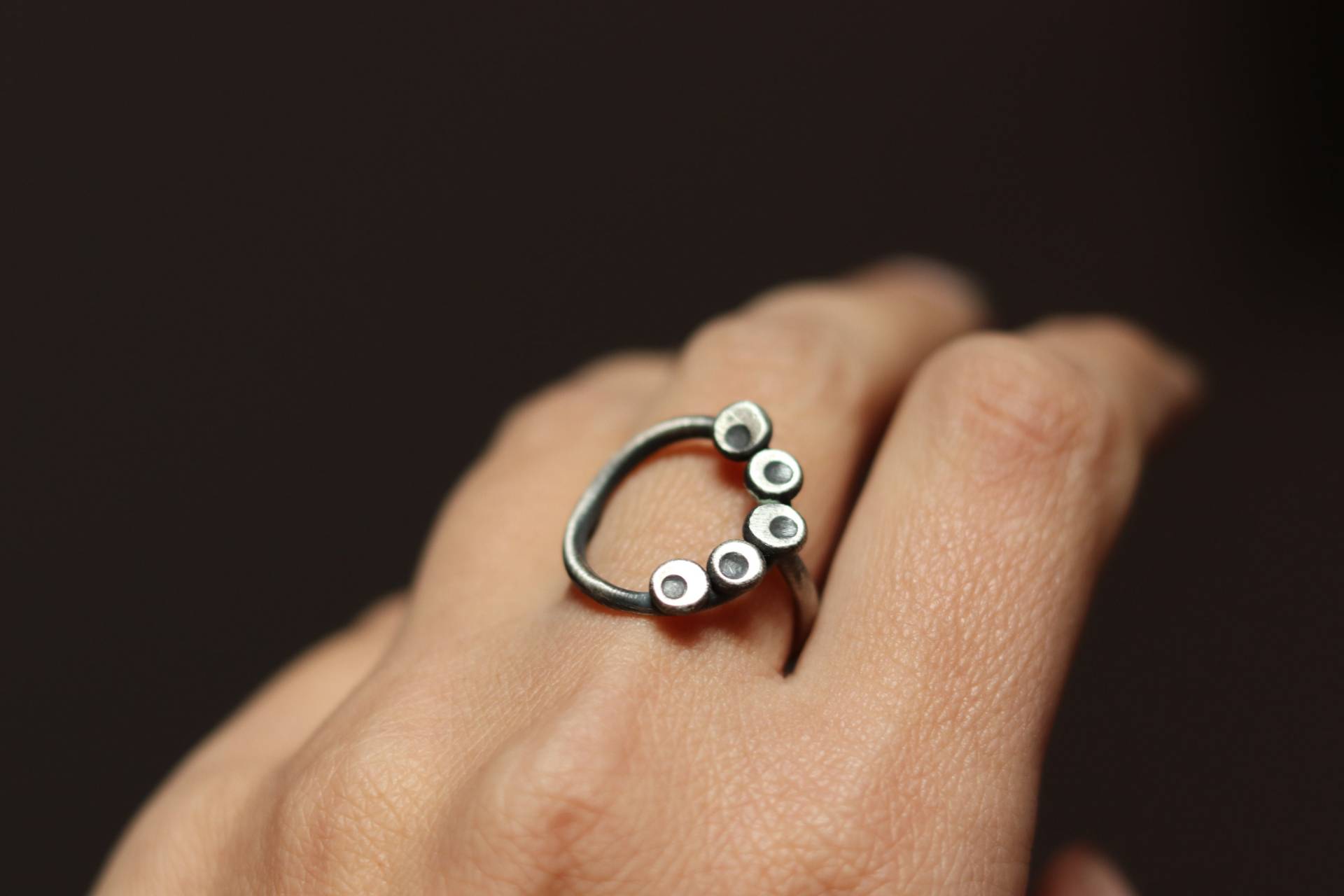 Oxidierter Sterling Silber Ring Handgemachter Schmuck Oxidierter Sterling Silber Ring Handgemachter Schmuck von ZizouArT
