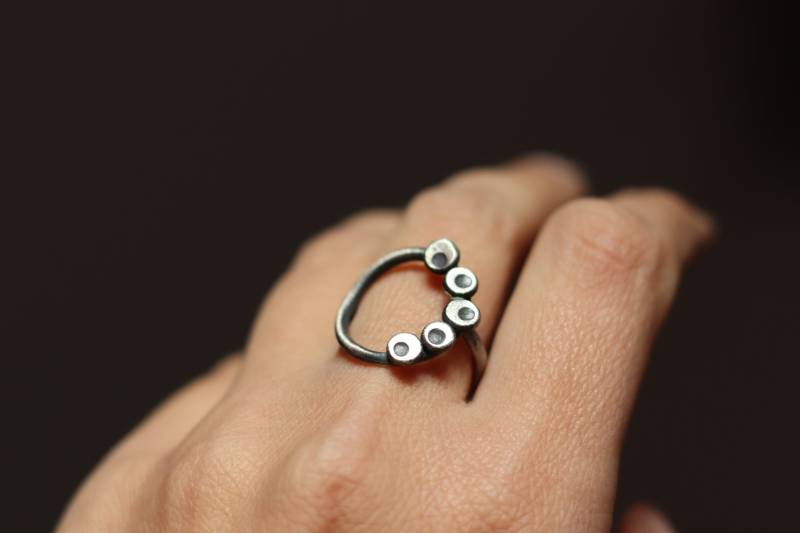 Oxidierter Sterling Silber Ring Handgemachter Schmuck Oxidierter Sterling Silber Ring Handgemachter Schmuck von ZizouArT