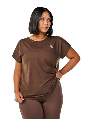 Zizzi Active by Damen Große Größen Fitness T-Shirt Kurzarm Sportshirt Gr Gr L Hot Fudge - Plus Size Damen Kleidung von Zizzi