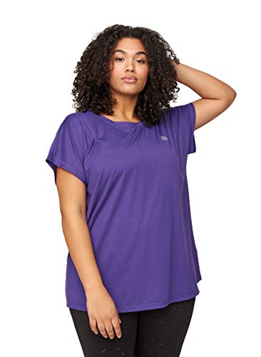 Zizzi Active by Damen Große Größen Fitness T-Shirt Kurzarm Sportshirt Gr - Plus Size Damen Kleidung 46-48 Heliotrope von Zizzi