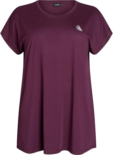 Zizzi Active by Damen Große Größen Lang T-Shirt Kurze Ärmel Größe Gr XXL Winetasting Zizzi Active by Damen Große Größen Lang T-Shirt Kurze Ärmel Größe Gr XXL Winetasting von Zizzi