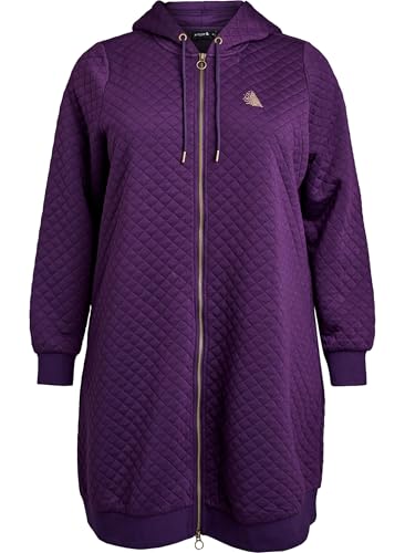 Zizzi Active by Damen Große Größen Sweat Strickjacke Zip Größe Gr M Purple Pennant Zizzi Active by Damen Große Größen Sweat Strickjacke Zip Größe Gr M Purple Pennant von Zizzi