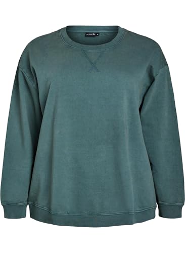 Zizzi Active by Damen Große Größen Sweatshirt Baumwolle Wascheffekt Größe 42–60 Gr L Urban Chic Washed von Zizzi