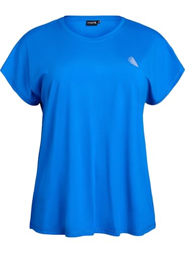 Zizzi Active by Damen Große Größen T-Shirt Kurze Ärmel Größe Gr L Princess Blue von Zizzi