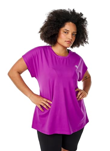 Zizzi Active by Damen Große Größen T-Shirt Kurze Ärmel Größe Gr M Purple Cactus Flower von Zizzi