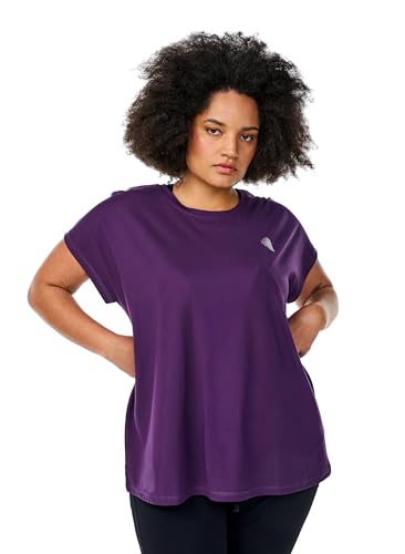 Zizzi Active by Damen Große Größen T-Shirt Kurze Ärmel Größe Gr S Purple Pennant von Zizzi