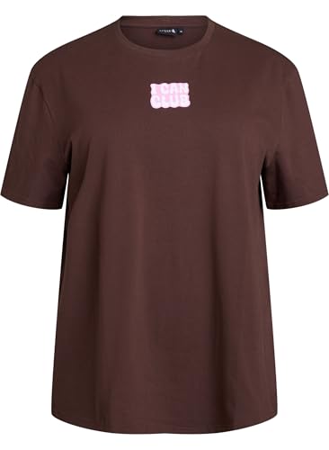 Zizzi Active by Damen Große Größen T-Shirt Kurze Ärmel Größe Gr XL Hot Fudge I Can von Zizzi