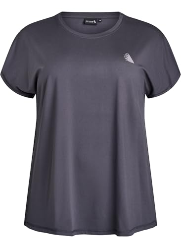 Zizzi Active by Damen Große Größen T-Shirt Kurze Ärmel Größe Gr XXL Asphalt von Zizzi