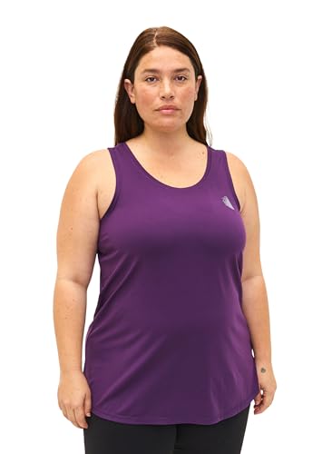 Zizzi Active by Damen Große Größen Trainingsoberteil Rundhalsausschnitt Gr.Gr L Purple Pennant von Zizzi