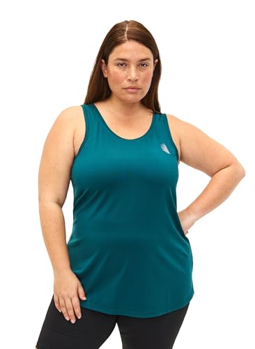 Zizzi Active by Damen Große Größen Trainingsoberteil Rundhalsausschnitt Gr.Gr XL Deep Teal von Zizzi