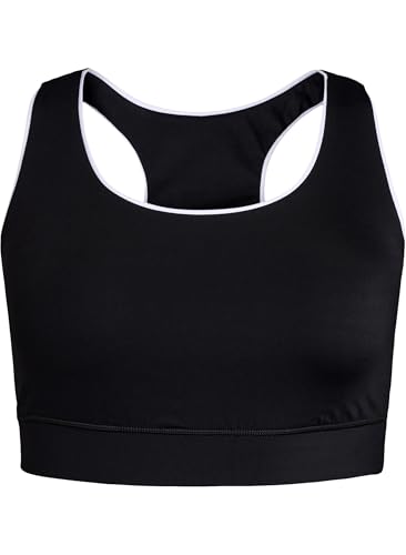 Zizzi Active by Damen große Größen Sport-BH Racerback Größe Gr M Black w. Piping von Zizzi