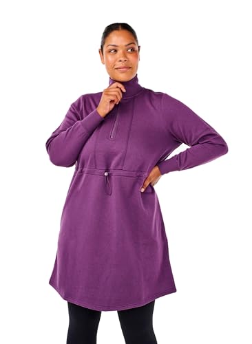 Zizzi Active by Frauen Große Größen Sweatkleid Hoher Ausschnitt Größe 42–60 Gr L Deep Purple Zizzi Active by Frauen Große Größen Sweatkleid Hoher Ausschnitt Größe 42–60 Gr L Deep Purple von Zizzi