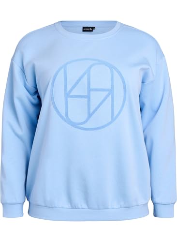 Zizzi Active by Große Größen Damen Sweatshirt Text Größe 42–60 Gr L Open Air Icon von Zizzi