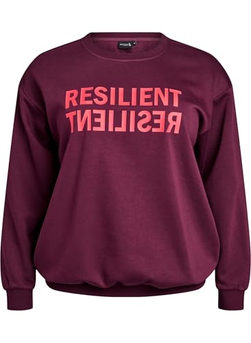 Zizzi Active by Große Größen Damen Sweatshirt Text Größe 42–60 Gr M Winetas. Resilient von Zizzi