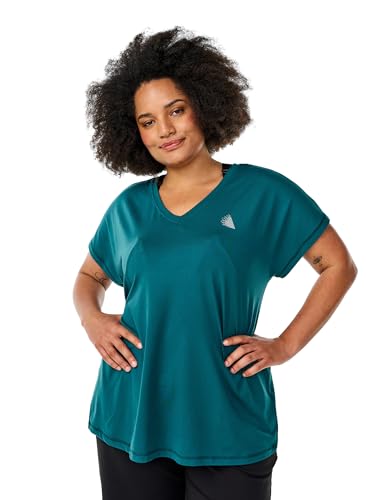 Zizzi Active by Große Größen Damen T-Shirt mit V-Ausschnitt Gr Gr M Balsam - Plus Size Damen Kleidung von Zizzi