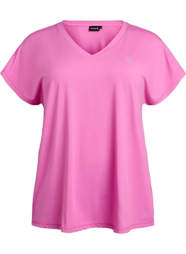 Zizzi Active by Große Größen Damen T-Shirt mit V-Ausschnitt Gr Gr XXL Fiji Flower - Plus Size Damen Kleidung von Zizzi