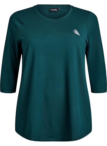 Zizzi Active by Große Größen Damen Trainingsshirt mit 3/4-Ärmeln Gr Gr XL Ponderosa Pine von Zizzi