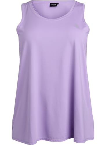 Zizzi Active by Große Größen Damen Trainingstop mit Rundhals Gr Gr XXL Lavender - Plus Size Damen Kleidung von Zizzi