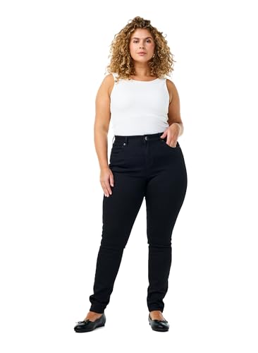 Zizzi Damen Jeans Amy Hohe Taille Extra Slim Größe 50/82 cm Schwarz von Zizzi