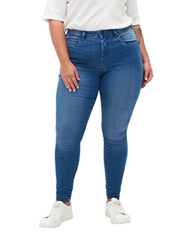 Zizzi Damen Große Größen Amy Jeans Hohe Taille Slim Gr Gr 44/82 cm Light Blue von Zizzi