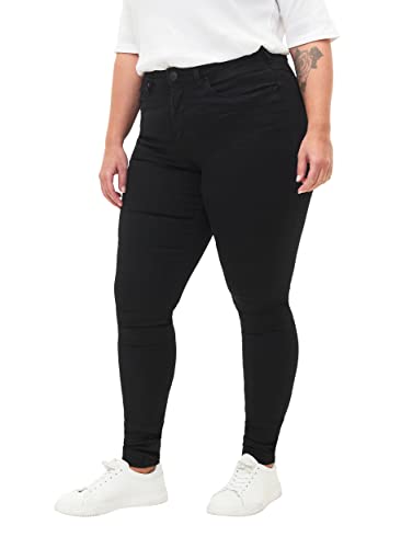 Zizzi Damen Große Größen Amy Jeans Hohe Taille Slim Gr 52W / 78 cm Black von Zizzi