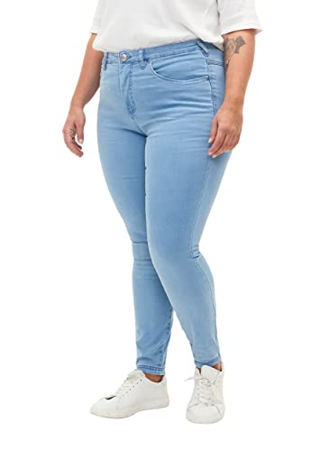 Zizzi Damen Große Größen Amy Jeans Hohe Taille Slim Gr Gr 54/78 cm Ex Lt Blue von Zizzi