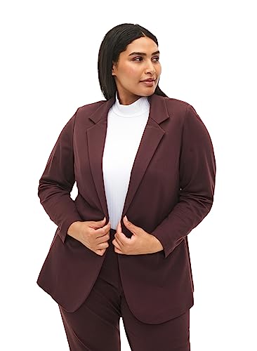 Zizzi Damen Große Größen Blazer Lange Ärmel Stretch Gr 44 Fudge von Zizzi