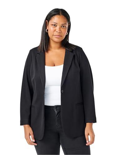 Zizzi Damen Große Größen Blazer Lange Ärmel Stretch Gr Gr 42 Black von Zizzi