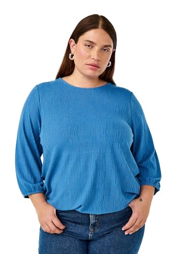 Zizzi Damen Große Größen Bluse Rundhalsausschnitt Struktur 3/4 Ärmel Größe Gr L Copen Blue Zizzi Damen Große Größen Bluse Rundhalsausschnitt Struktur 3/4 Ärmel Größe Gr L Copen Blue von Zizzi