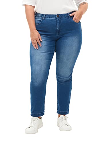 Zizzi Damen Große Größen Emily Jeans Slim Fit Normale Taillenhöhe Gr Gr 48/82 cm Light Blue von Zizzi