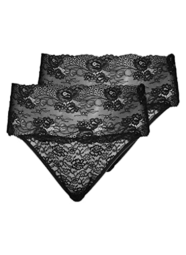 Zizzi Damen Große Größen G-String 2er-Pack Gr Gr 48 Black von Zizzi